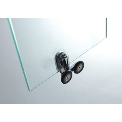 Paroi de douche verre fixe + porte coulissante PRESTIGE