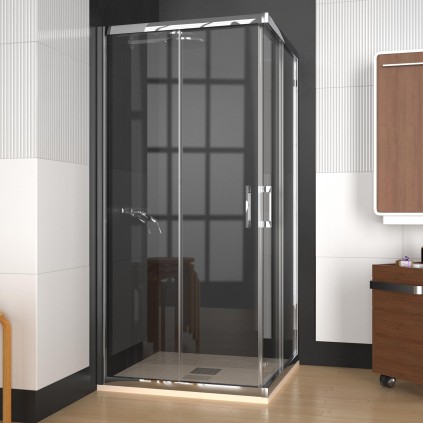 Paroi de douche d'angle 2 VF + 2 PC CANCUN