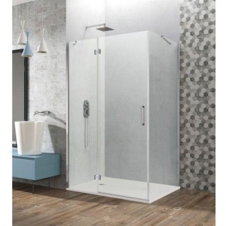 Paroi de douche pliante COMBI 1 + fixe latéral