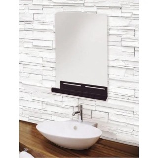 Miroir de salle de bain B-936 avec étagère noire