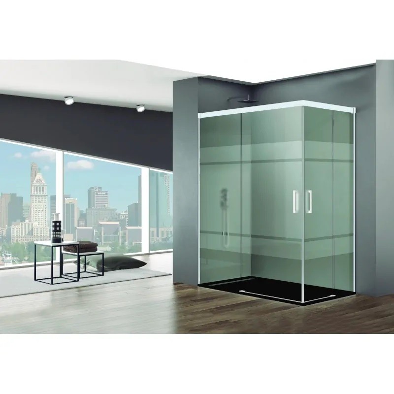 Paroi de douche d'angle BASIC BLANC