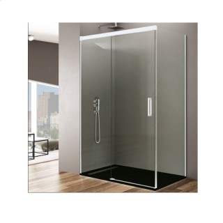 Paroi de douche BASIC BLANC + latéral fixe