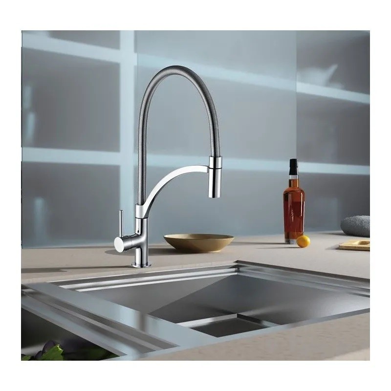 Robinet de cuisine extractible DESIGN chromé