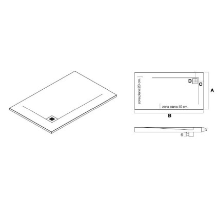 Receveur de douche en Corian CENTAURO