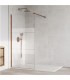 Paroi de douche fixe en acier inoxydable SCREEN CUIVRE BROSSÉ