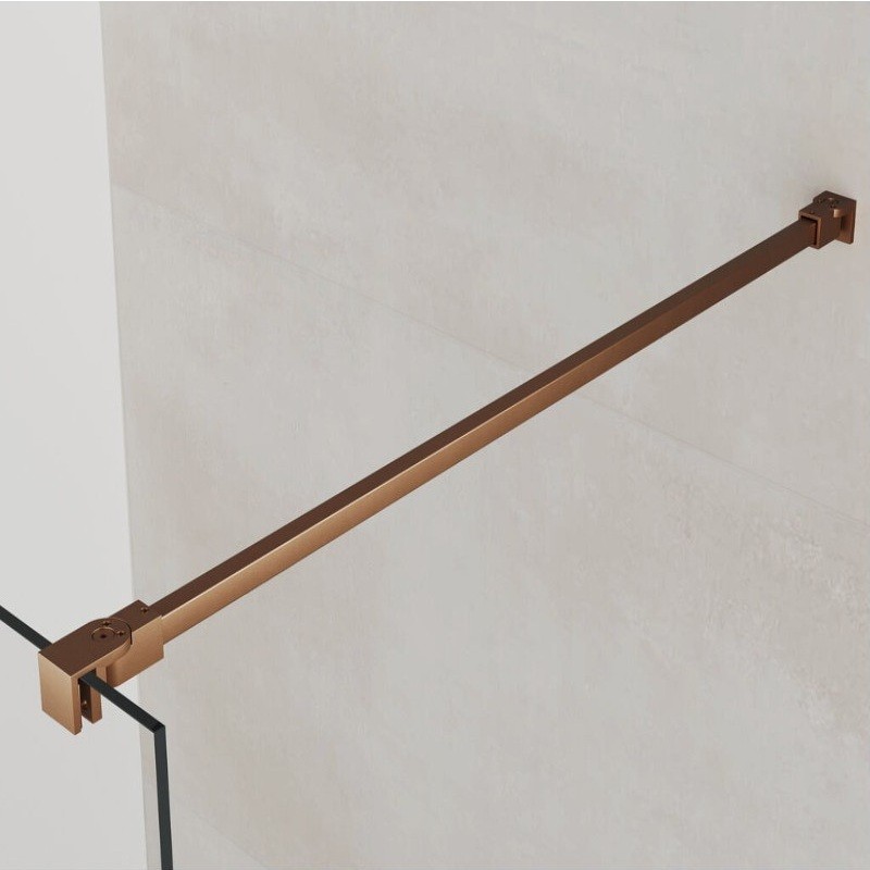 Paroi de douche fixe en acier inoxydable SCREEN CUIVRE BROSSÉ