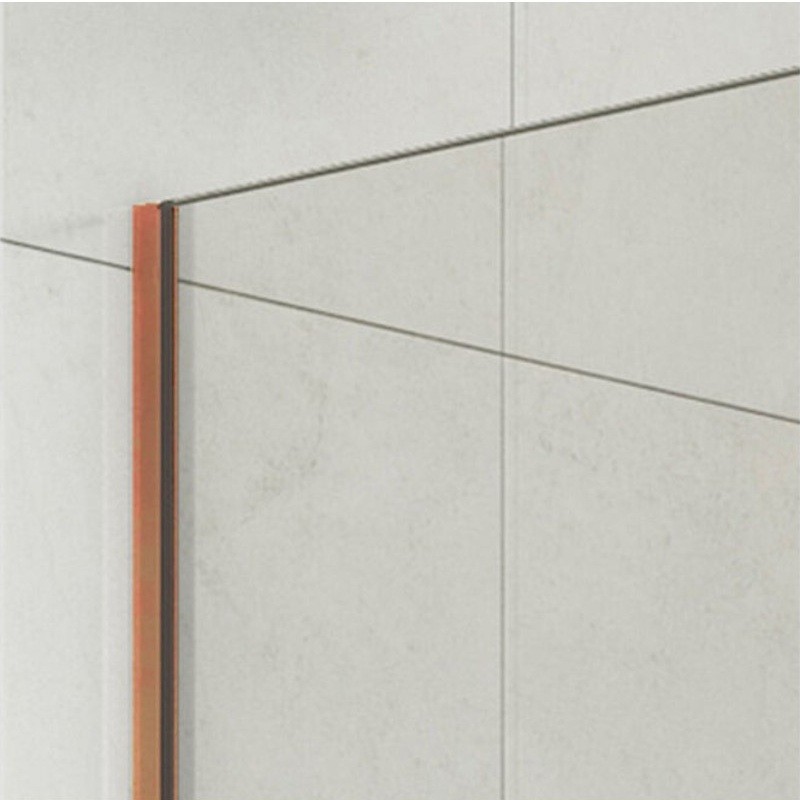 Paroi de douche fixe en acier inoxydable SCREEN CUIVRE BROSSÉ