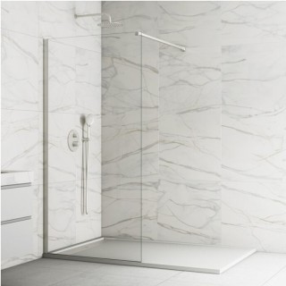 Paroi de douche fixe en acier inoxydable SCREEN NICKEL