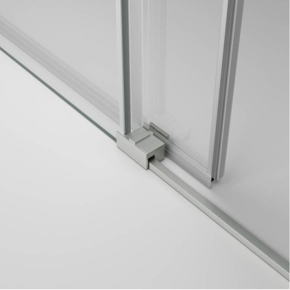 Paroi de douche VF + PC BASIC NICKEL