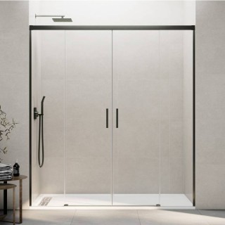 Paroi de douche 2 VF + 2 PC BASIC SPAZIO TITANE