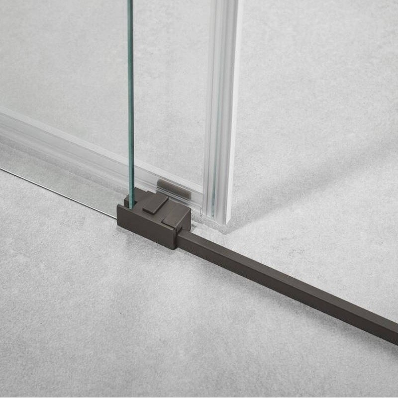 Paroi de douche 2 VF + 2 PC BASIC SPAZIO TITANE