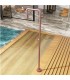 Douche extérieure en acier inox POOL rose