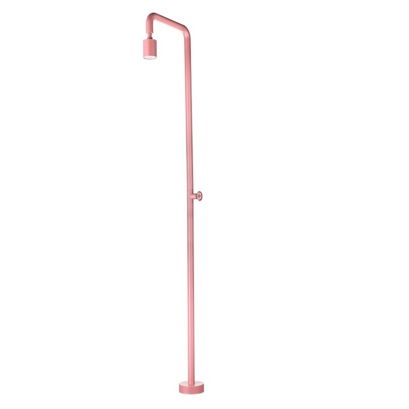 Douche extérieure en acier inox POOL rose