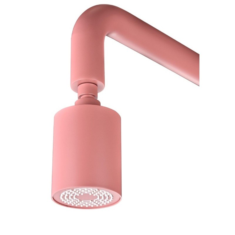 Douche extérieure en acier inox POOL rose