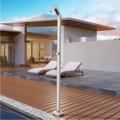 Douche extérieure en acier inox NIAGARA moka