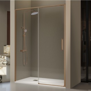 Paroi de douche VF + PC DELTA BRONZE BROSSÉ