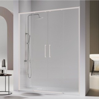 Paroi de douche 2 VF + 2 PC DELTA BLANC