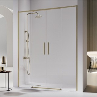Paroi de douche 2 VF + 2 PC DELTA OR BROSSÉ