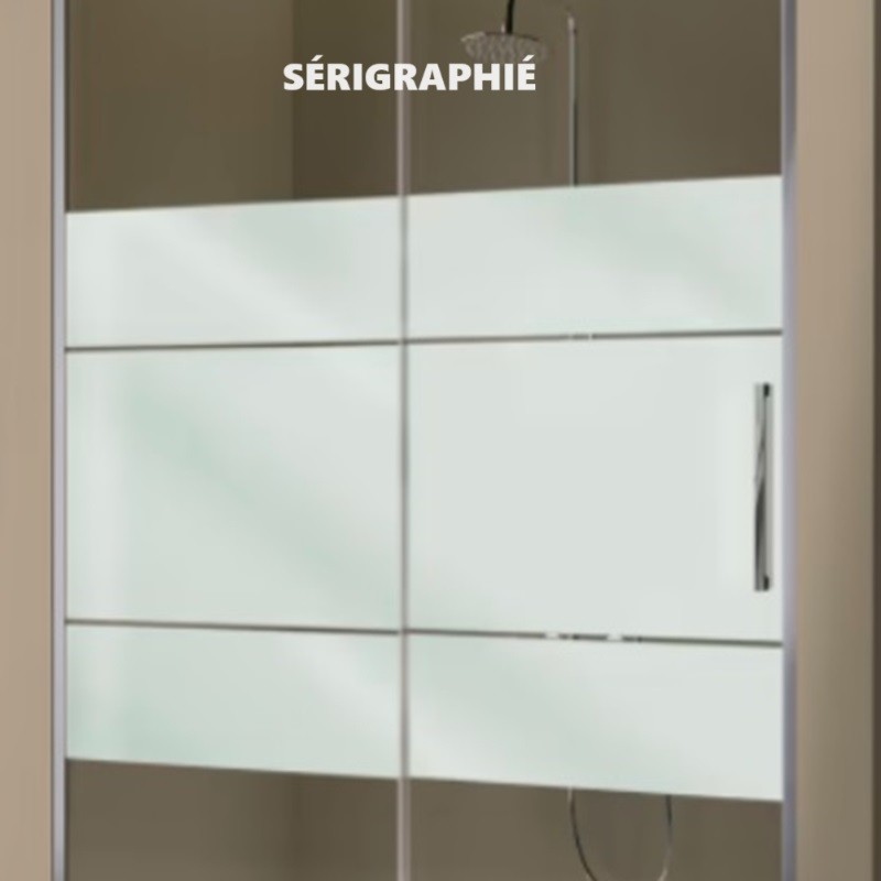 Paroi de douche VF + PC + fixe latéral DELTA BLANC