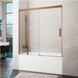 Paroi de baignoire 1 VF  + 1 PC BASIC CUIVRE BROSSÉ