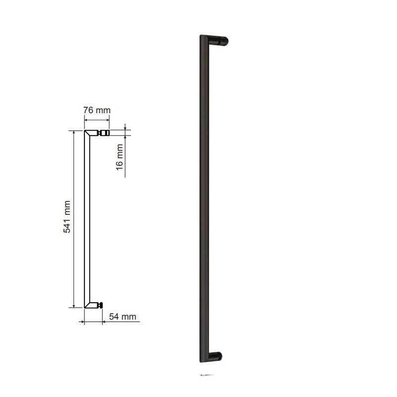 Paroi de douche VF + PC PAVÍA NOIR