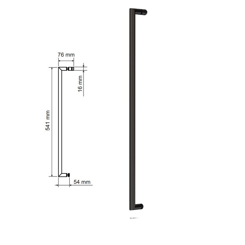 Paroi de douche 2 VF + 2 PC PAVÍA NOIR