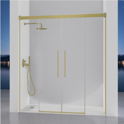 Paroi de douche 2 VF + 2 PC PAVÍA OR BROSSÉ