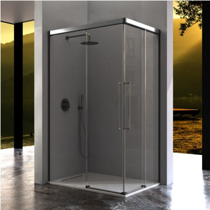 Paroi de douche d'angle 2 VF + 2 PC PAVÍA