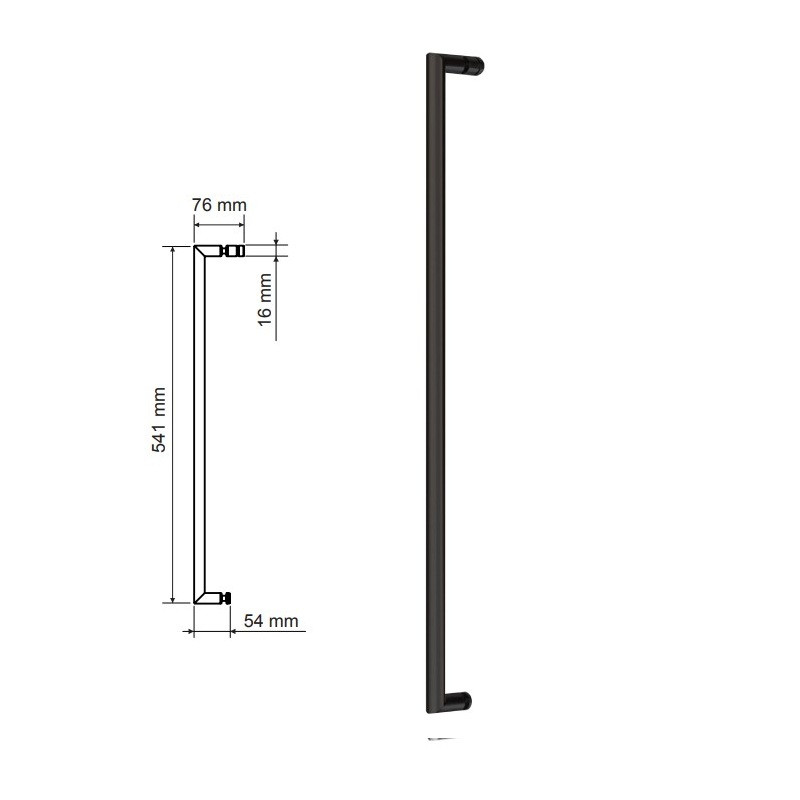 Paroi de douche d'angle 2 VF + 2 PC PAVÍA NOIR
