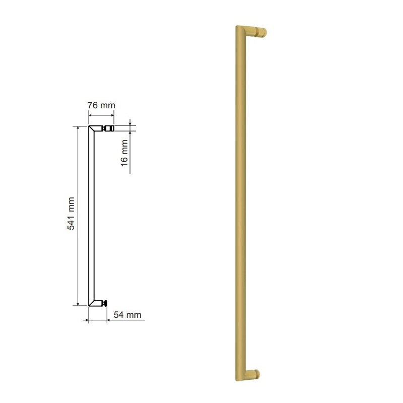 Paroi de douche d'angle 2 VF + 2 PC PAVÍA OR BROSSÉ